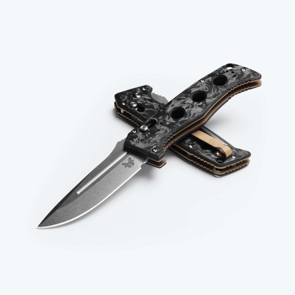 Benchmade Adamas Marbled Carbon Fiber Drop-Point Blade 275-05