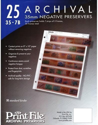 Print File 35mm Negative Preserver 25pk (Holds 35 Frames)