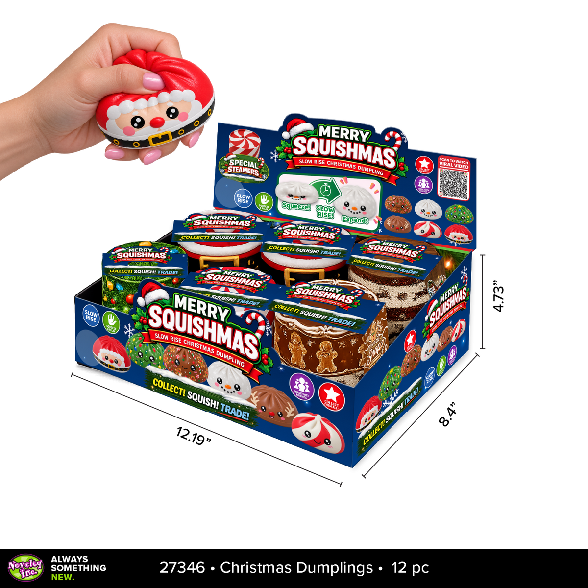 Fun Doh Christmas Slow-Rise Squishy Dumpling Toy
