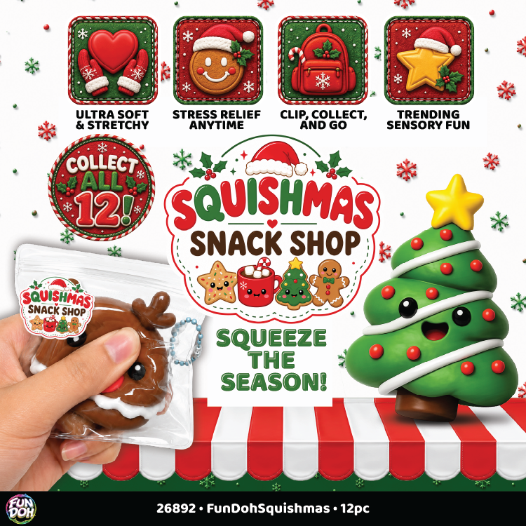 Fun Doh Christmas Snack Shop Squish Fidget Toy