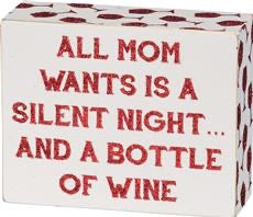 Primitives Silent Night Box Sign