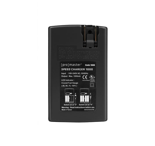 Promaster Speed Charger 1000 - AA NiMH (Includes 4 AA Cells)