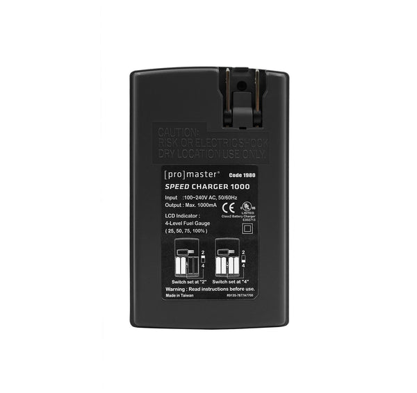 Promaster Speed Charger 1000 - AA NiMH (Includes 4 AA Cells)