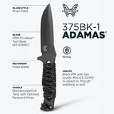 Benchmade Adamas Fixed Blade Paracord Drop Point 375BK-1