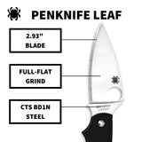 Spyderco UK Penknife Black G-10 / Satin CTS BD1N C94PBK
