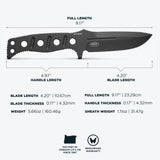 Benchmade Adamas Fixed Blade Paracord Drop Point 375BK-1