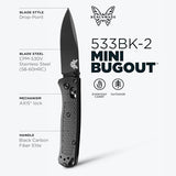 Benchmade Mini Bugout Drop Point Carbon Fiber 533-3