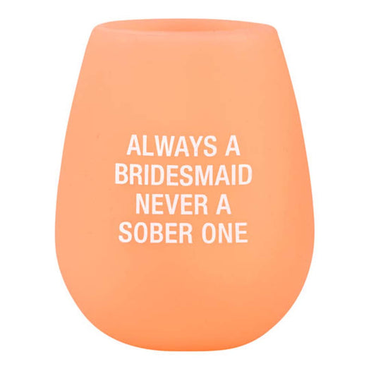 Bridesmaid Silicone Wine Glass