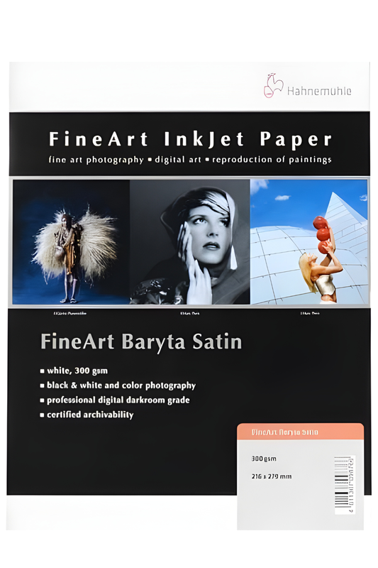 Hahnemuhle Fine Art Baryta Satin, 300gsm Inkjet Paper, 11x17 - 25 Sheets