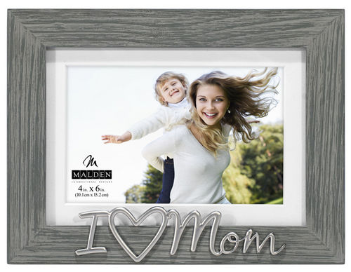 Malden 4x6 Scripts Gray Distressed- I Love Mom