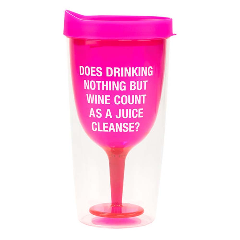 About Face Designs Juice Cleanse Wine Tumbler